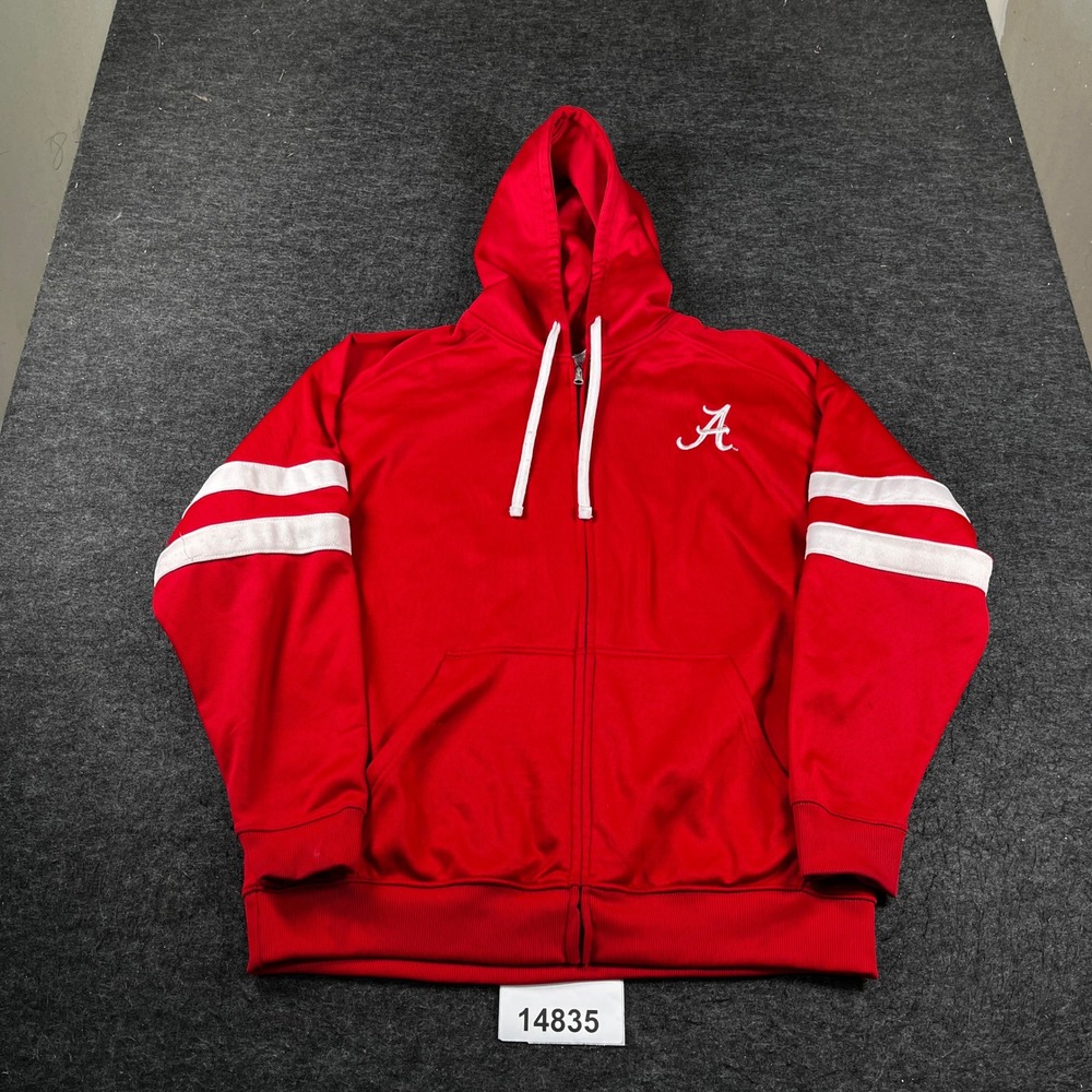 Alabama Crimson Tide Hoodie Mens XL Red ProEdge Football NCAA Full Zip Outdoor